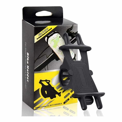 Folding Silicone Bicycle Motorbike Phone Mounts Anti slip RoHS approved