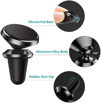 Strong N52 Magnetic Car Phone Mount Air vent Aluminium Alloy RoHS approved