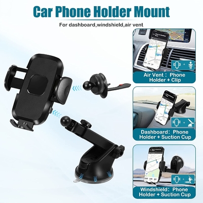 360 Degree Flexible Dashboard Cell Phone Holder long arm 6.5inch Custom Logo
