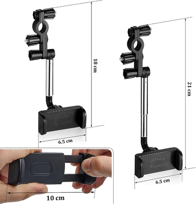 360 Degree Rotation Rear View Mirror Phone Holder Multifunctional 71mm width