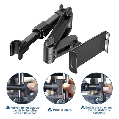 Flexible Universnal car headrest tablet holder 14cm 360 degree rotation