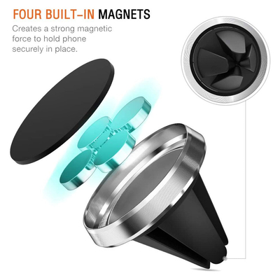 Aluminum Alloy Magnetic Car Mount Holder 15W For Car Air Vent