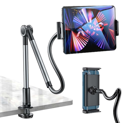Phone Tablet Holder Gooseneck Mount Clamp Flexible Lazy Long Arm