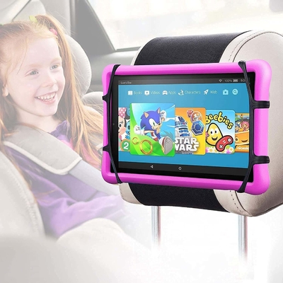 Car Headrest Mount Holder With Anti Slip Strap Silicone