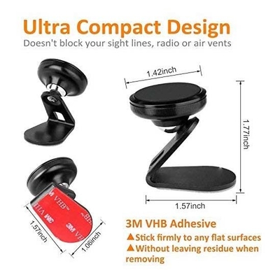 Aluminium Alloy Dashboard Magnetic Cell Phone Holder 3M VHB TAPE  ODM