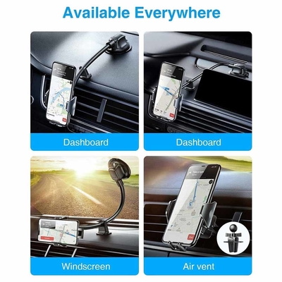 Two Fold Flexible Car Dashboard Phone Mount 3 In 1 360 viewing angle
