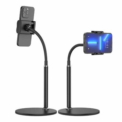 Gooseneck Folding Desktop Phone Stand 350mm Height With Stable Base