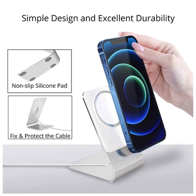 Aluminum Desktop Magsafe Phone Mount 15w Magsafe Charger Holder