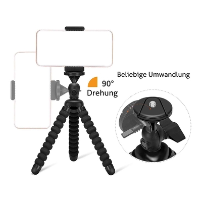 Portable Multifunctional Phone Holder 275mm Flexible Tripod For Iphone