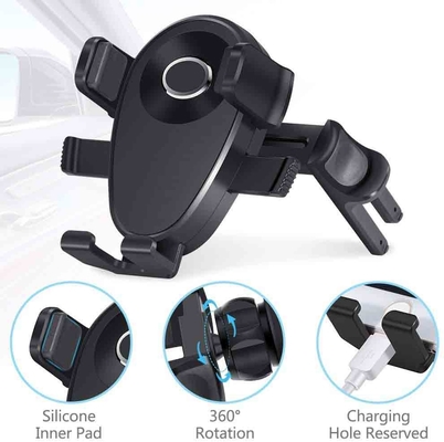 Scratch Prevention 70mm Air Vent Car Phone Mount For Round Vents
