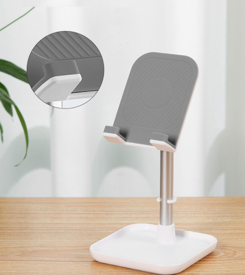 Alu Alloy ABS Silicone Cell Phone Stand For Desk Adjustable